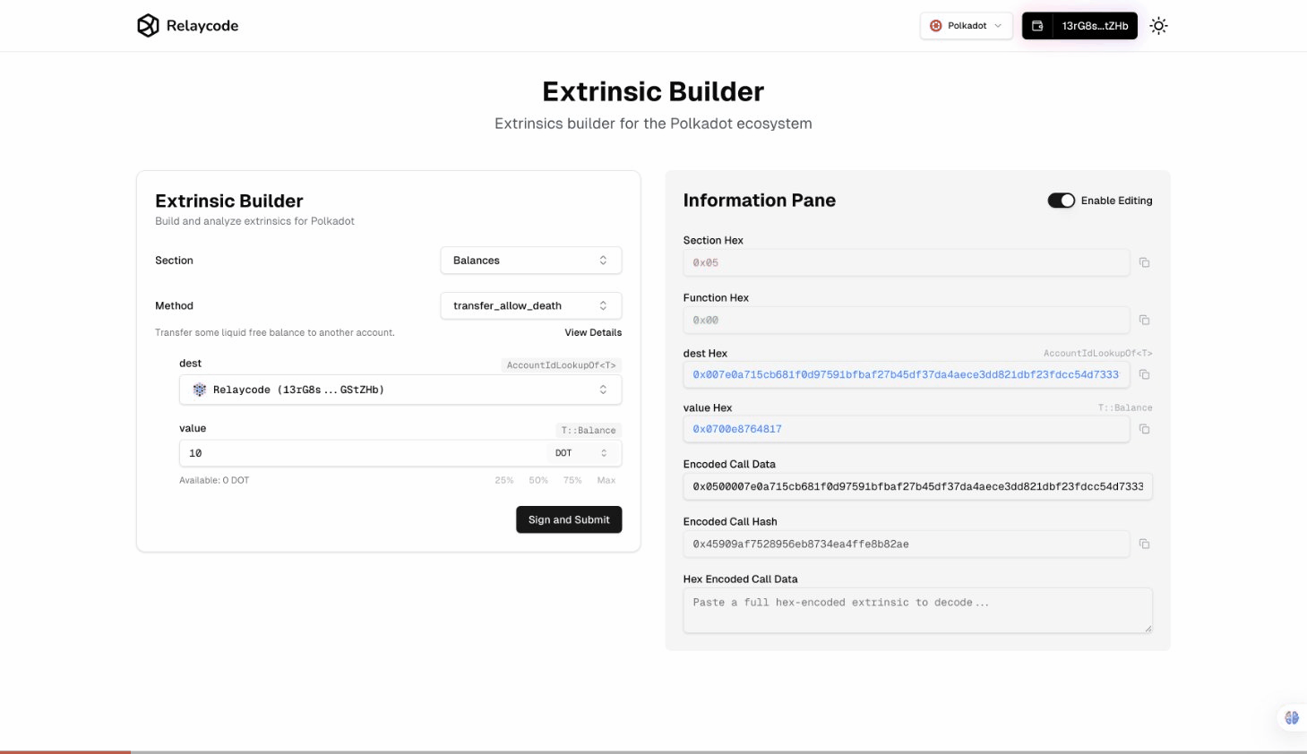 Dual-pane builder interface